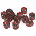 thumbnail image 2 of Chessex 23618 Translucent 16mm d6 Dice Block, Smoke with Red, 2 of 3