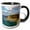 Black/White, variant on 3drose, the Cliffs of Moher in County Clare Ireland, 11oz Two-tone Red Mug