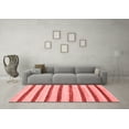thumbnail image 3 of Ahgly Company Machine Washable Indoor Square Solid Red Modern Area Rugs, 4' Square, 3 of 4