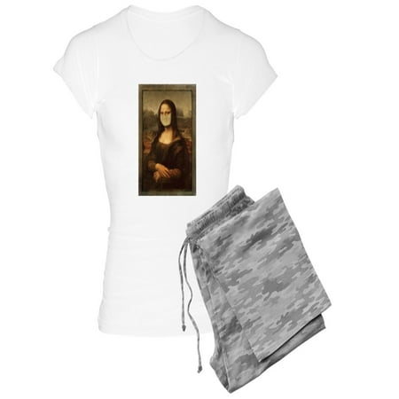 

CafePress - Pandemic Mona Lisa Pajamas - Women s Light Pajamas