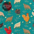 thumbnail image 5 of Shower Curtain, Hens And Rooster Waterproof Fabric Plastic Shower Curtain, Drying Fast Bathroom Curtain with 9 Buttonholes, Ruffle Shower Curtain 60x72in, 5 of 8