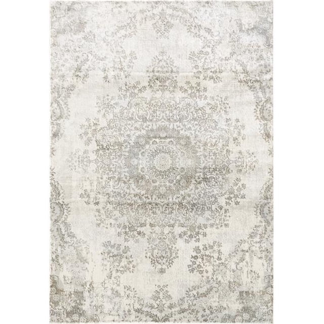 Dynamic Rugs CC463558195 3 ft. 11 in. x 5 ft. 7 in. Castilla 3558 Area Rug, 195 Light Grey