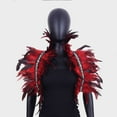 thumbnail image 1 of Châles à Moins de 10 $, Plumes Rouges, Perles, Châle Décoratif, Accessoires de Costume pour Fête de Festival et Spectacle Masqué, 1 of 3