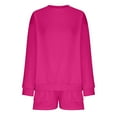 thumbnail image 5 of HAPIMO 2 Piece Outfits for Women Fall Winter Sweat Shorts Set Basic Solid Color Sweatshirt Workout Matching Sets Tracksuits Discount Pink S, 5 of 6