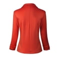 thumbnail image 3 of Made by Olivia Women's Classic Casual Work Solid Color Knit Blazer Coral L, 3 of 4