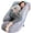Velvet Grey-57inch, variant on U-Shaped Pregnancy Pillow for Sleeping, Full Body Support for Back, HIPS & Belly - 65 Inch Maternity Pillow with Machine Washable Cover | Maternity Essential