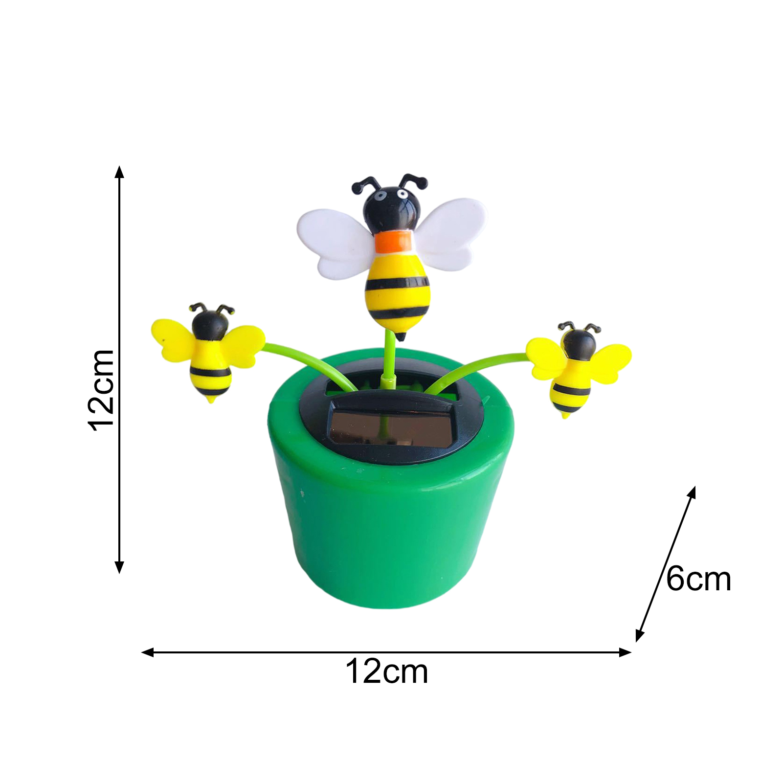 Cute Solar Power Flip Flap Flower Insect for Car Decoration Swing Dancing Flower Eco-Friendly Bobblehead Solar Dancing Flowers in Colorful Pots - image 5 of 8