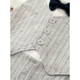 thumbnail image 6 of WIBACKER 0-18M Newborn Baby Boys Gentleman Romper Infant One Piece Short Sleeve Bowtie Outfit Formal Wear Tuxedo Suit, 6 of 8