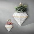 thumbnail image 4 of Xinyolin Plant Pot Geometric Shape Decorative Ceramic Wall Mounted Flowerpot for Home, 4 of 8