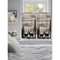 thumbnail image 3 of Deer Silhouettes 2 Panel Kitchen Curtains for Windows, Trees Wooden Retro Art Farmhouse Bathroom Privacy Curtain, Home Décor Window Treatment for Bedroom/Living Room 55"x45", 3 of 6