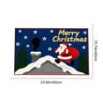 thumbnail image 3 of HomeKingdee Non Slip Bath Mat for Bathroom Floor Tub, Funny Santa Claus Bathroom Rug Water Absorbent Soft Shaggy Rugs Indoor Doormats Snowflake on Red Background Mats, 3 of 6