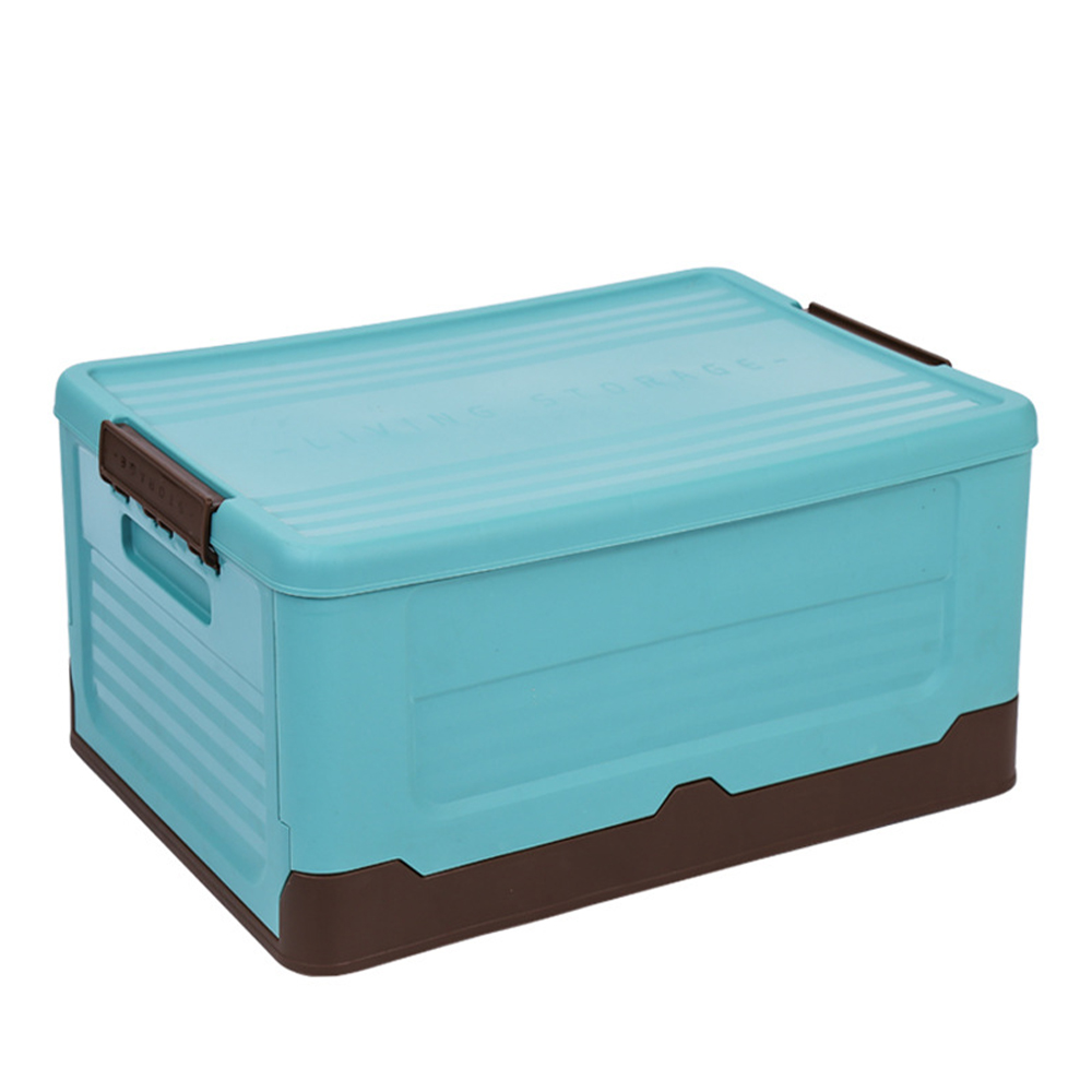 THREN Durable Foldable Plastic Storage Bins with Lids, Easy to Assemble Storage Containers