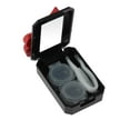 thumbnail image 2 of Unique Bargains 1 Set Contact Lens Case Contact Lens Container Contact Lens Carrier Red Bow Pattern 1.93"x2.4"x1.1" Black Red, 2 of 5