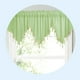 thumbnail image 5 of Cortina de ventana de encaje floral transparente, verde, 5 of 5