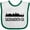White and Green, variant on Inktastic Sacramento California City Skyline Boys or Girls Baby Bib