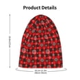 thumbnail image 4 of Honeii Snowflakes On A Buffalo Plaid Print Kids Knit Beanie Watch Hat ,Knit Cap for Boys and Girls, 4 of 7