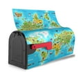 thumbnail image 3 of Fuzoiu World Map With Animals Landmarks Print Decorative Waterproof Mailbox Cover,Welcome Magnetic Mailbox Cover, Post Letter Box Wrap Cover for Outdoor Decor -21x18 in, 3 of 8