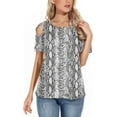 thumbnail image 3 of ANYJOIN Womens Casual Summer Tunics Tops Short Sleeve Cold Shoulder Shirts, 3 of 6