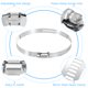 thumbnail image 4 of Abrazadera de Manguera Uxcell, Ajustable de Acero Inoxidable de 4 1/8" a 5" para Plomería de Línea de Combustible, Paquete de 6, 4 of 7