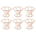 thumbnail image 1 of Soporte para plantas de aire Uxcell, 6 Pcs Contenedor de maceta de aire de metal hexagonal para decoración del hogar, dormitorio y oficina, Rosa dorado, 1 of 1