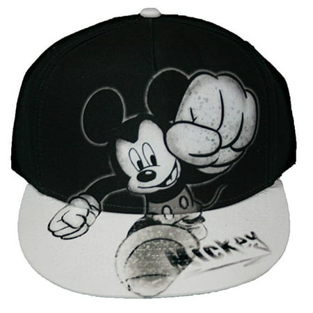 Flat Bill Baseball - Mickey Mouse Smash Flat Bill Mens' Baseball Hat W34
