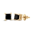thumbnail image 2 of 1/2CT-DIA GIFT PRINCESS BLACK DIAMOND STUDS EARRING, 2 of 2