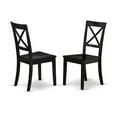 thumbnail image 5 of FurniFact Black Dining Chair, Wooden Seat, X-Back, Set of 2, Wooden, 5 of 5