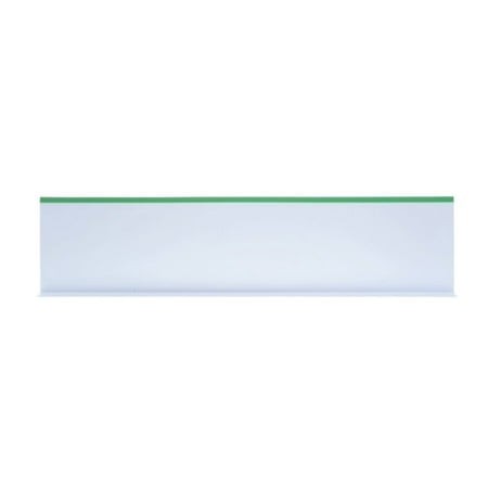 

Produce Divider White with Green Trim Plastic Shelf Divider - 30 L x 7 H
