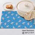 thumbnail image 5 of Placemat, Pioneer Flower Floral Print Pattern Place Mats Table Mat Set Of 2, PVC Washable Placemats for Party Kitchen Dining Decoration, 18x12 Inch, Fade Resistant, 5 of 6