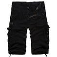 thumbnail image 2 of AXXD Mens Summer Shorts Black Plus Size Cargo Shorts Multi-Pockets Relaxed Beach Shorts Clearance, 2 of 3