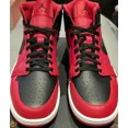 thumbnail image 2 of Ni - ke Ni - ke Air Jordan 1 Mid Reverse Bred Gym Red Black 554724-660 Men's Size 13, 2 of 5
