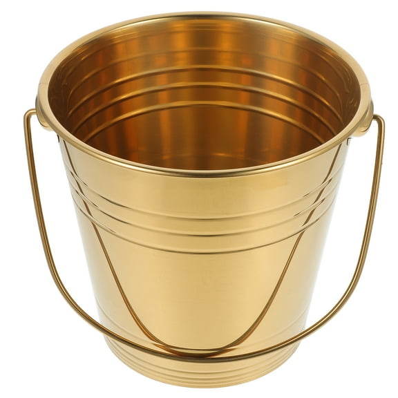 FELTECHELECTR Stainless-Steel Beverage Tub Golden 1Pcs for KTV Use
