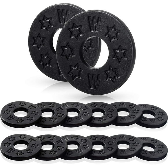 12 Pieces Guitar Strap Locks Silicone Strap Locks Rubber Guitar Strap Blocks Guitar Protector (Black)
