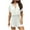White, variant on Jgppe Women's V Neck Romper Wrap Elegant Short Sleeve Ribbed Dressy Summer Short Jumpsuits