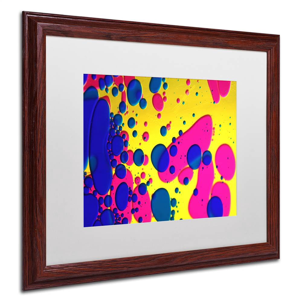 Trademark Fine Art "Colour Fun V" Canvas Art by Beata Czyzowska Young, White Matte, Wood Frame