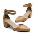 thumbnail image 2 of BURUDANI Women's Strappy Chunky Heel Dress Pump Shoes, 2 of 8