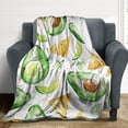 thumbnail image 4 of Watercolour Avocado Tortilla Blanket Microfiber Ultra Soft Fuzzy Flannel Cute Throw Blanket for Couch Bed Living Room Comfortable Warm Lightweight All Season Style-28, 4 of 7