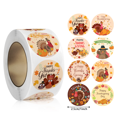 thumbnail image 3 of 2 Rolls Thanksgiving Round Stickers Rolls Happy Thanksgiving Stickers Watercolor Turkey Stickers Thanksgiving Party Favors Adhesive Stickers Fall Party Supplies for Kids Adults（500 Per Roll）, 3 of 10