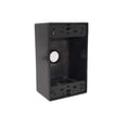 thumbnail image 1 of Sealproof 1-Gang 3 1/2-Inch Holes Weatherproof Rectangular Exterior Electrical Outlet Box with 3 Outlet Holes, Three 1/2" Holes, Single Gang, UL Listed, Bronze, 1 of 3
