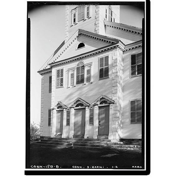 Historic Print, Congregational Church, Harwinton, Litchfield County, CT - 2, 16" x 20"