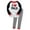White, variant on Gyexs Girls Pajamas Outfits 2PC Long Sleeve I Love Dad Letter Print PJs Sets(Toddler)