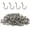 Silver, variant on Minzimin 100 Pcs 1/2 Inch Screw-in Hooks Nickel Plated Metal Cup Hooks, Ceiling Hooks