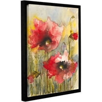 ArtWall Karin Johannesson "Poppies III" Gallery-Wrapped Floater-Framed Canvas