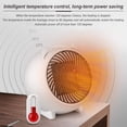 thumbnail image 5 of Calentador De Ventilador, Calentador Portátil De 500 W, Calentamiento Rápido, Protección contra Sobrecalentamiento E Inclinación, Seguro Y Portátil, Eficiencia Energética, para Dormitorio, Oficina Rojo Verde, 5 of 5