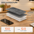 100 Pieces Peel and Stick Subway Tile, Graphite Stone, 3x6 Inch PVC ...