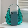 thumbnail image 2 of Bolsos de moda para mujer Bolso hobo en forma de U con patrón de cocodrilo para informal (verde) Ehuebsd Para Estrenar, 2 of 9