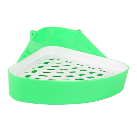 Greeniant Triángulo Orinal Entrenador Esquina Caja de arena para conejos Inodoro Bandeja para mascotas para conejito Juguetes de animales pequeños