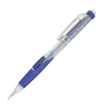 - Pentel Twist-Erase Click Pencil, Clear Barrel, Blue Grip, 0.9 mm (PD279TC)