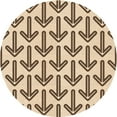 thumbnail image 1 of Ahgly Company Indoor Round Patterned Golden Blonde Gold Area Rugs, 4' Round, 1 of 6