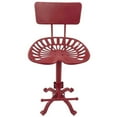 thumbnail image 2 of Carolina Classics August Tractor Seat Stool with Back in Red, 2 of 3